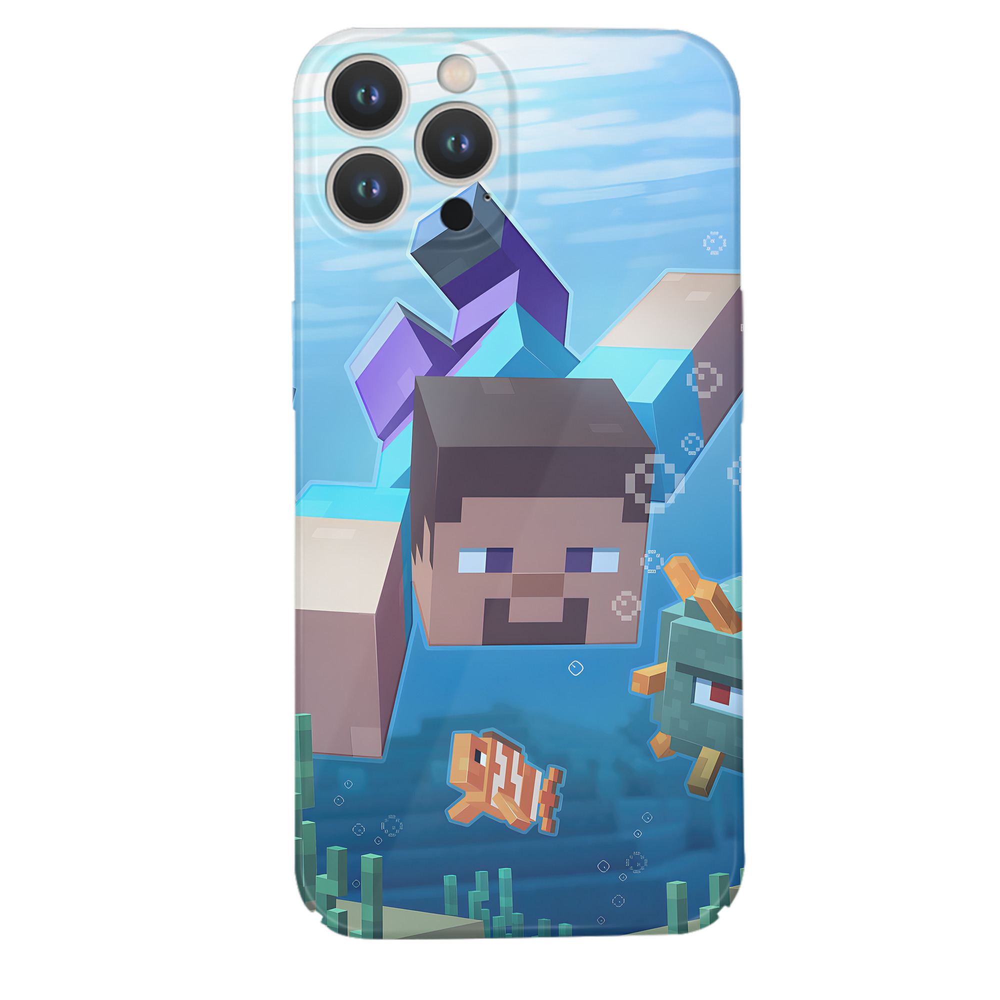 （画像用） マインクラフト ブロックの世界 Minecraft MC Block world 【iPhone 14シリーズ対応】ハードケース